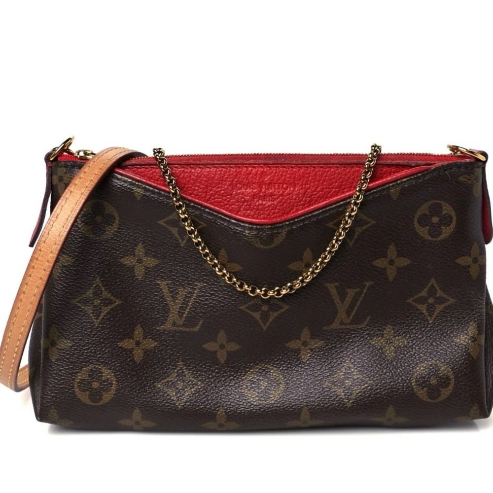 💯 Louis Vuitton Pallas Clutch in Cherise